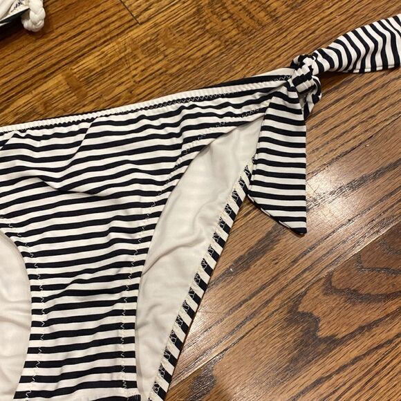 Eberjey Black White Rope Detail Bikini size small - Picture 3 of 4